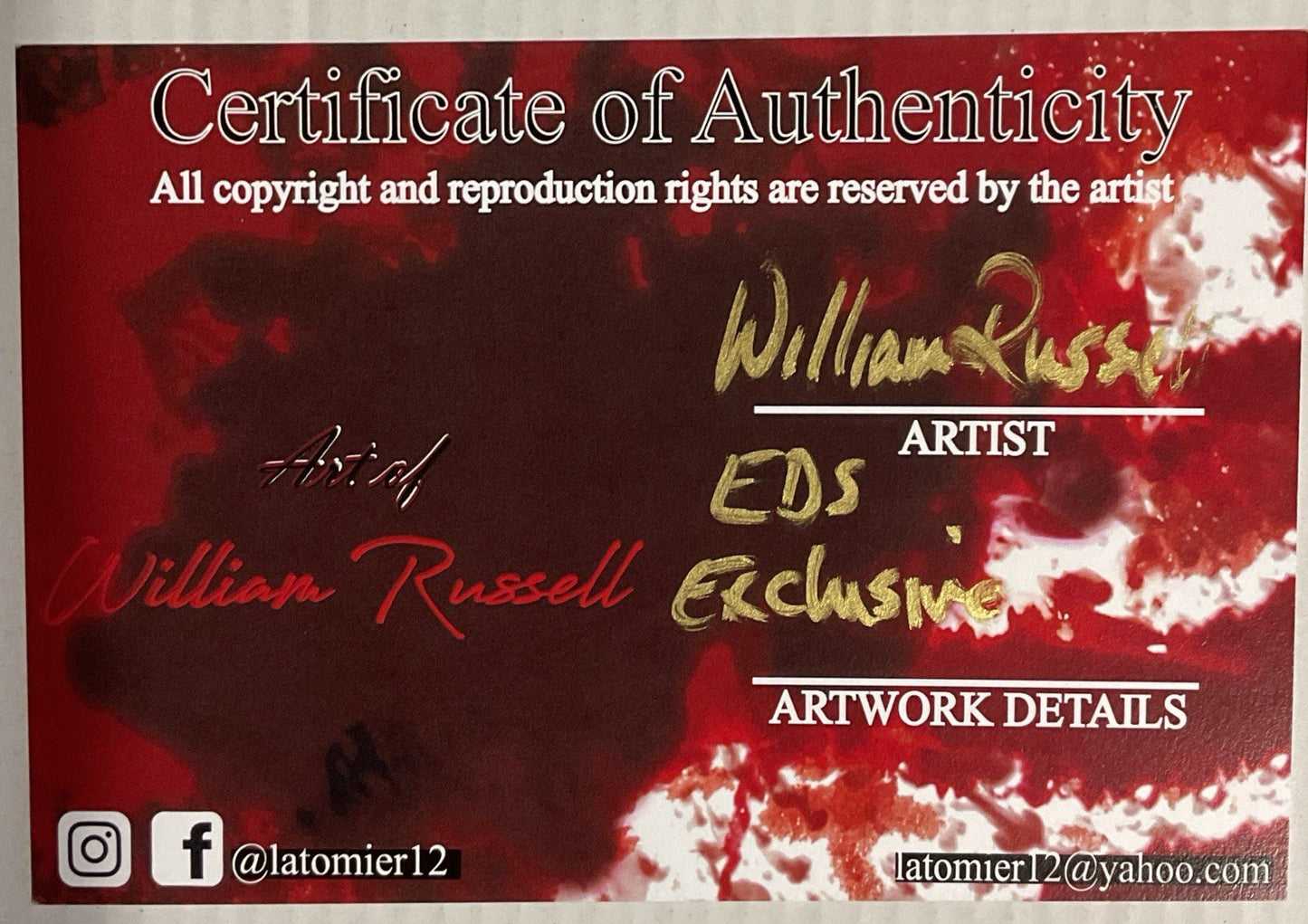 Psycho Sal #1 Trade dress Metal LTD Print of 5 Retailer Exclusive Signed W/COA