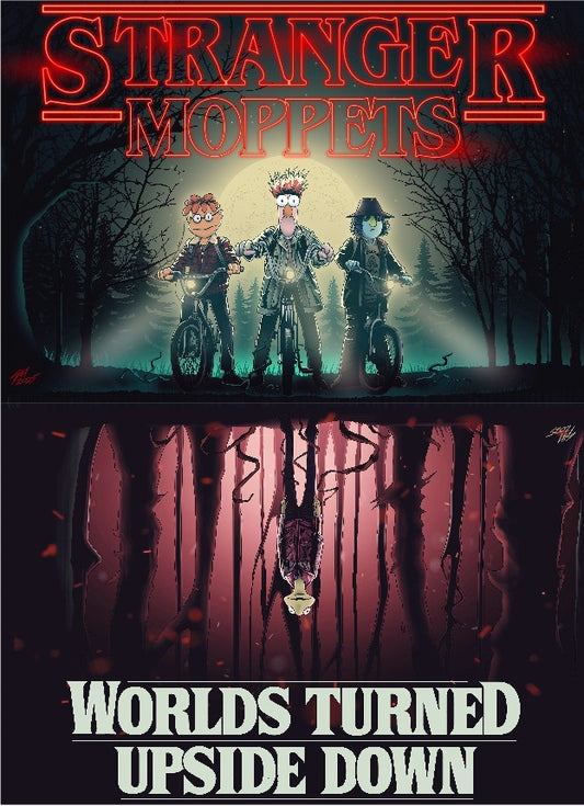 Stranger Moppet's Stranger Things Homage Connecting Set Of two books  Limited to 15 sets