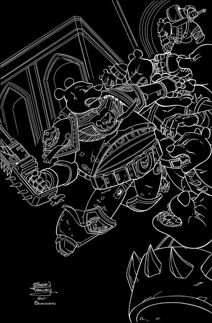 Pre-Sale PoohHammer ( Do You Pooh ) WarHammer Homage Virgin Line Art Glow in the dark Ltd to 5